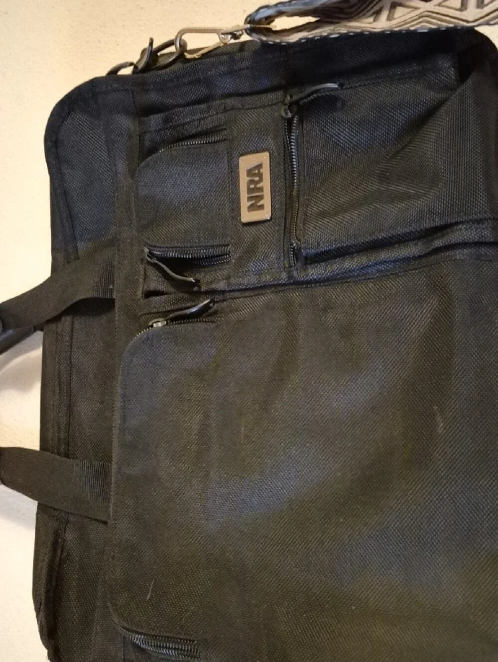 ): NRA Black Tactical Briefcase Messenger Laptop Bag Multi Pocket